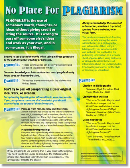 No Place for Pagiarism